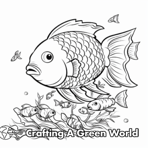 School Of Fish Coloring Pages - Free &amp; Printable!