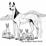 Kangaroo Rat Family Coloring Pages: Male, Female, and Pups 4