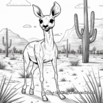 Kangaroo Rat in the Desert: Scenery Coloring Pages 2