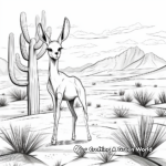 Kangaroo Rat in the Desert: Scenery Coloring Pages 3