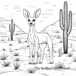 Kangaroo Rat in the Desert: Scenery Coloring Pages 4