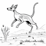 Kangaroo Rat Jumping Coloring Pages 1
