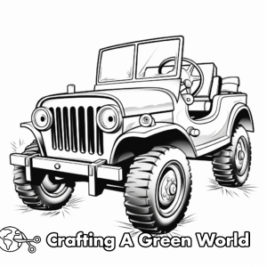 Army Jeep Coloring Pages - Free &amp; Printable!