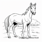 Kid-Friendly Cartoon Horse Coloring Pages 2