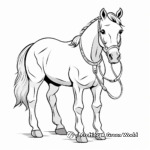 Kid-Friendly Cartoon Horse Coloring Pages 4