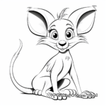 Kid-Friendly Cartoon Kangaroo Rat Coloring Pages 1