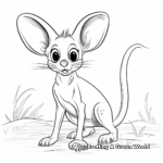 Kid-Friendly Cartoon Kangaroo Rat Coloring Pages 2