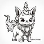 Kid-Friendly Cute Pugicorn Coloring Pages 1