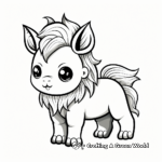 Kid-Friendly Cute Pugicorn Coloring Pages 4