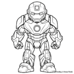 Kid-friendly Iron Man Cartoon Style Coloring Pages 1