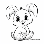 Kid-friendly White Rabbit Cartoon Coloring Pages 1