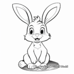 Kid-friendly White Rabbit Cartoon Coloring Pages 2