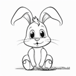 Kid-friendly White Rabbit Cartoon Coloring Pages 3