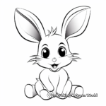 Kid-friendly White Rabbit Cartoon Coloring Pages 4