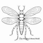 Lifelike Firefly Anatomy for Educational Coloring Pages 4