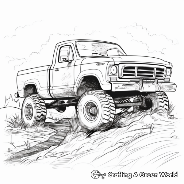 Lifted Truck Coloring Pages - Free &amp; Printable!