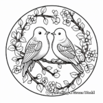 Lovely Birds and Branches Mandala Coloring Pages 2