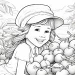 Luscious Peaches Coloring Pages for Children 2