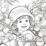 Luscious Peaches Coloring Pages for Children 4
