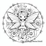 Magical Fairy Mandala Coloring Pages 1