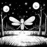 Magical Flight of Fireflies Coloring Pages 1