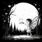 Magical Flight of Fireflies Coloring Pages 2