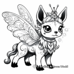 Magical Pugicorn with Butterfly Coloring Pages 4