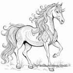 Páginas para colorear del caballo unicornio mágico 1