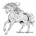 Páginas para colorear del caballo unicornio mágico 2