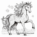 Páginas para colorear del caballo unicornio mágico 3
