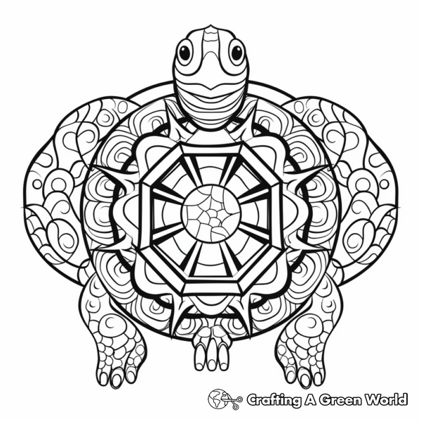 Turtle Mandala Coloring Pages - Free &amp; Printable!