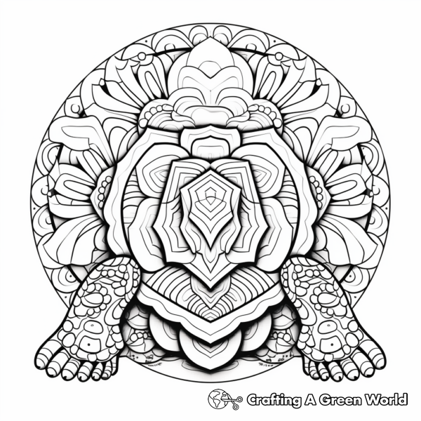Turtle Mandala Coloring Pages - Free &amp; Printable!