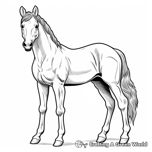 Mustang Horse Coloring Pages - Free & Printable!