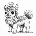 Majestic Pugicorn with Rainbow Coloring Pages 1