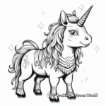 Majestic Pugicorn with Rainbow Coloring Pages 4
