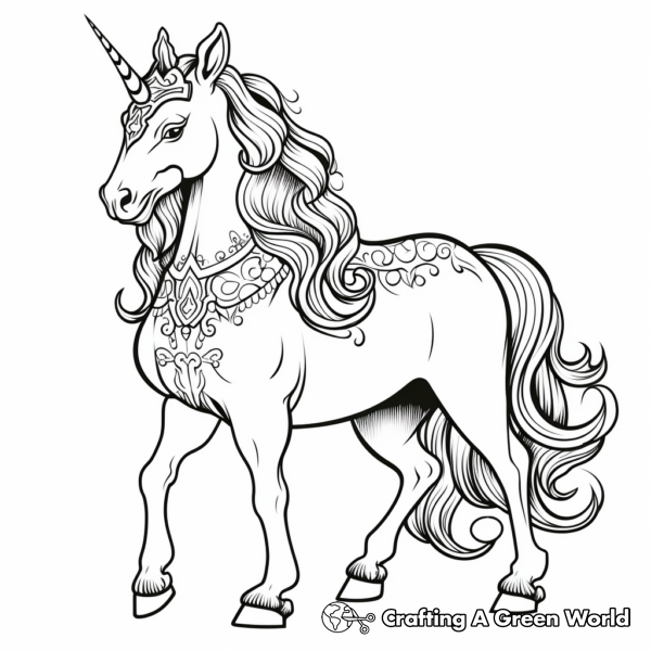Hard Unicorn Coloring Pages - Free &amp; Printable!