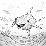 Majestic Stingray Coloring Pages 2