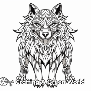 Tribal Wolf Coloring Pages - Free &amp; Printable!
