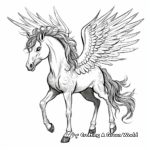 Majestic Winged Unicorn Horse Coloring Pages 2