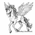 Majestic Winged Unicorn Horse Coloring Pages 4