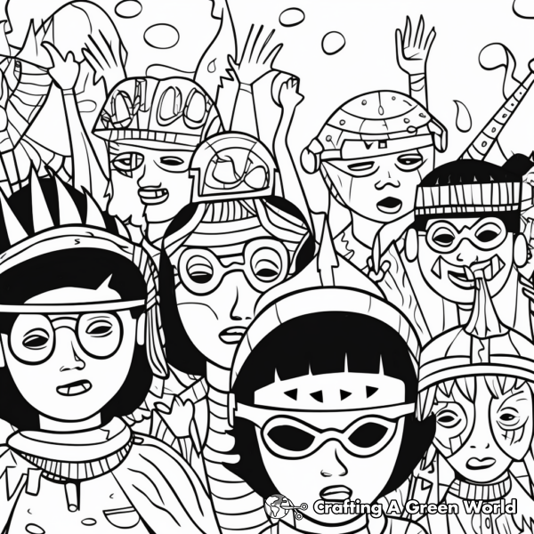 Masquerade Coloring Pages - Free & Printable!