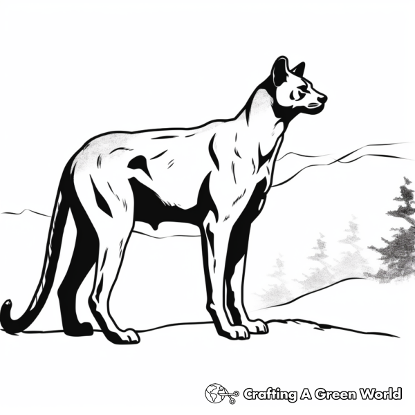 Mountain Lion Coloring Pages - Free &amp; Printable!
