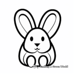 Modern Art White Rabbit Coloring Pages 2