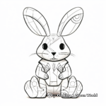 Modern Art White Rabbit Coloring Pages 3