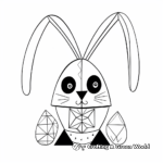 Modern Art White Rabbit Coloring Pages 4