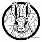 Mosaic Rabbit Coloring Pages for Adults 1