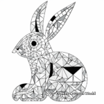 Mosaic Rabbit Coloring Pages for Adults 2