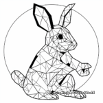 Mosaic Rabbit Coloring Pages for Adults 3
