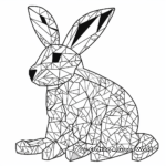 Mosaic Rabbit Coloring Pages for Adults 4