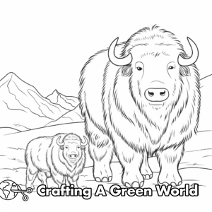 Musk Ox Coloring Pages - Free &amp; Printable!